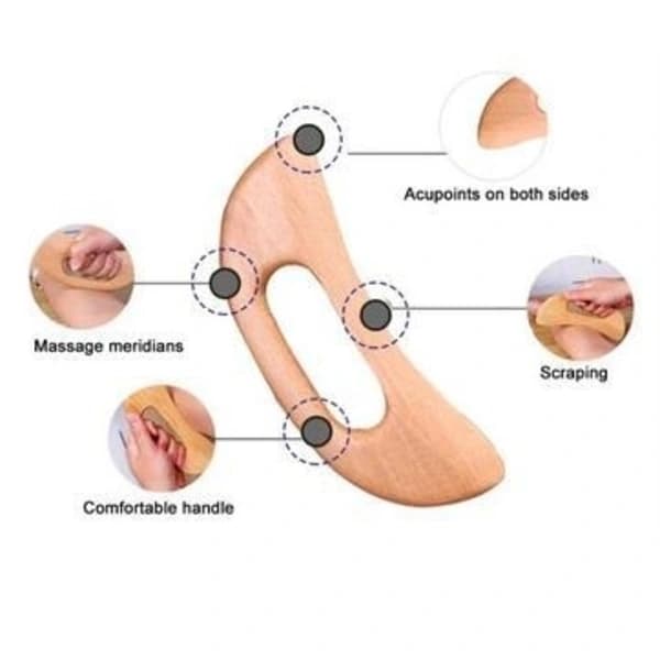 Massasjeverktøy for treterapi Gua sha