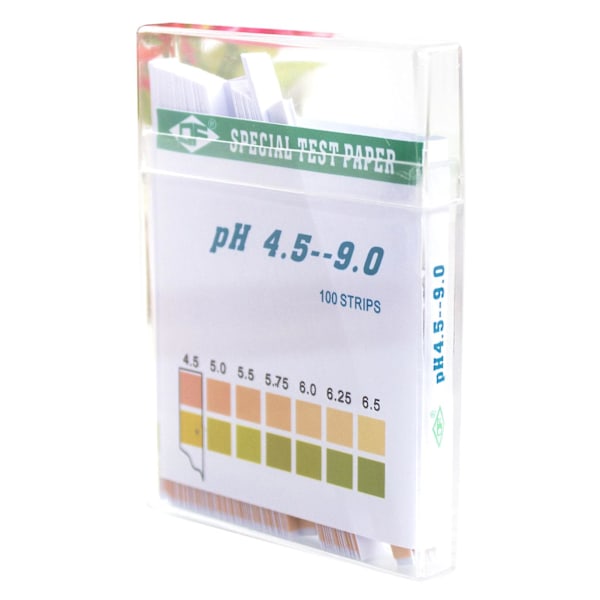 PH Testpapper 2 Färger 4.5‑9.0 Snabbtestning 100 PH Övervakningsremsor med Färgkarta för Vatten GS