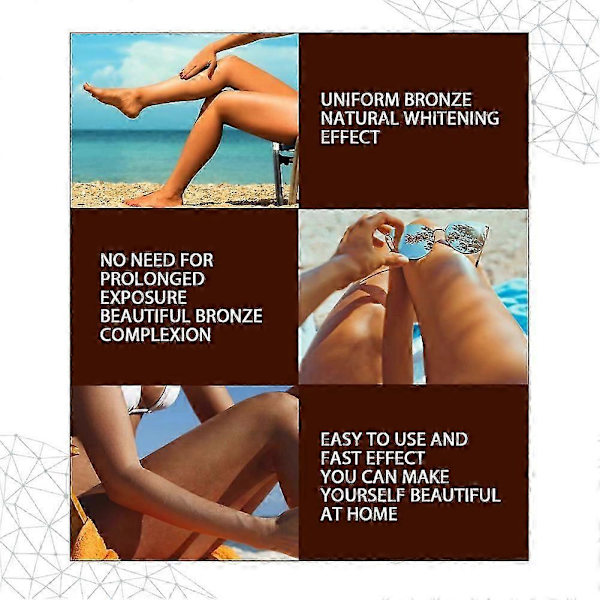 2 stk. Bruningsspray til kroppen Sommer Strand Solsenge Selvbruner Spray Mænd Kvinder Fugtighedscreme Blød Brun Bærbar Bronzer Bruningsprodukt