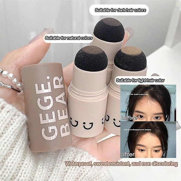 Omedelbart Hårlinjepuder Hårlinje Täcka Över Puder Hårskugga Hårrots Touch Up Yellow Brown 2pcs