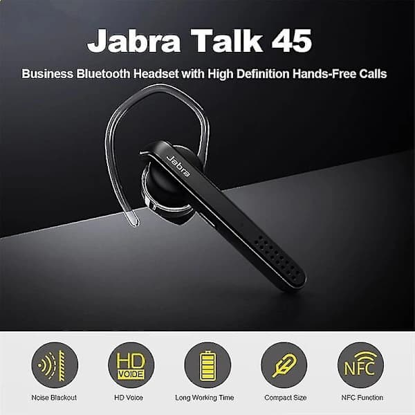 Original Stealth Talk 45 Bluetooth Håndfri Headset Trådløs Øretelefon Sort