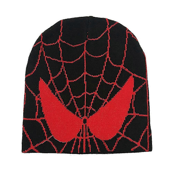 Spider-Man neulottu pipo miehille ja naisille, sarjakuvahahmo, lämmin, pehmeä ja joustava talvipipo, cosplay-asu Black