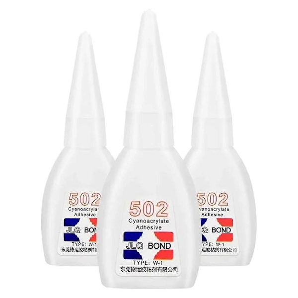 502 Superlim Omedelbar Snabbtorkande Cyanoakrylat Starkt Lim Snabbt Fästande Läder Gummi Metall Kontorsmaterial Snabblim