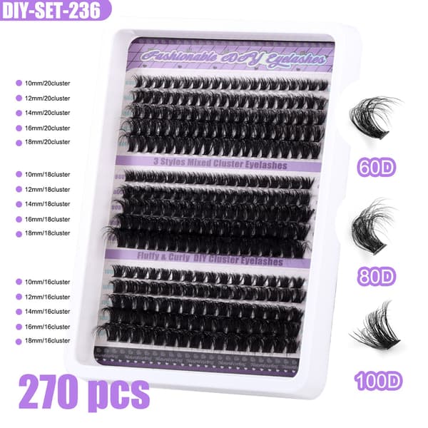 570 st/2 set DIY individuella ögonfransar