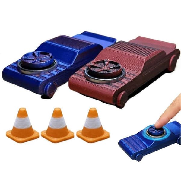 Lomme-driftbil-leketøy - Skrivebordsstressavlastning Dynamisk Drifting Dobbel Fidget red