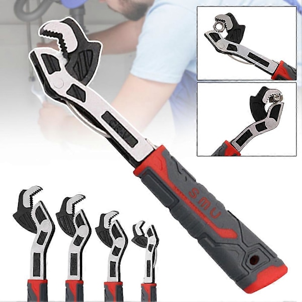 Snabb Självlåsande Adaptiv Skiftnyckel Robust Underhållsutrustning för Maskinreparation 8 inch