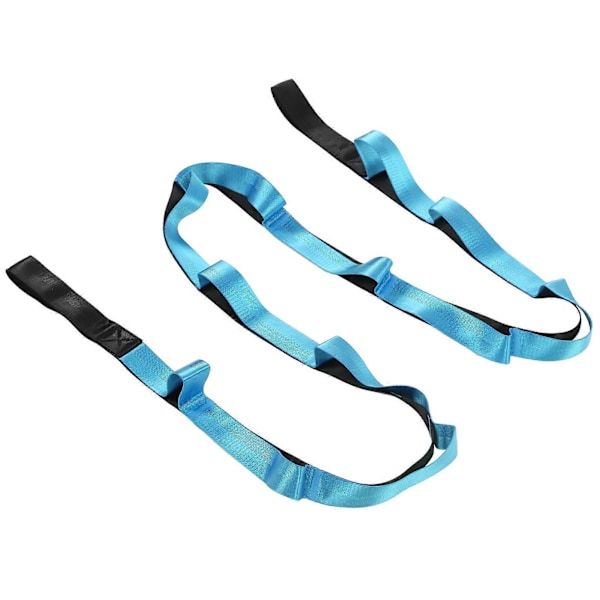 Joustava joogavyö, nyloninen kuminauha, kuntoiluväline kotiin, joustavuus, pilates Blue