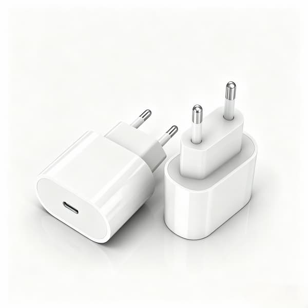 Adapter 20W - iPhone hurtiglader - Kraftig USB-C-adapter for iPhone - HVIT