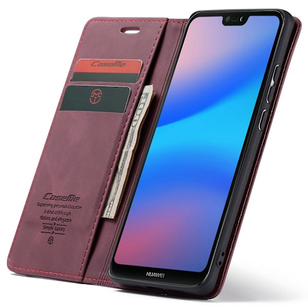 For Huawei P20 Lite Caseme 013 Series Simple Card Version Convenient Leather Case GS
