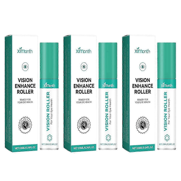 Synsforbedrende roll-on til kvinder og mænd, naturlige ingredienser, øjenroll-on til mænd og kvinder 3pcs
