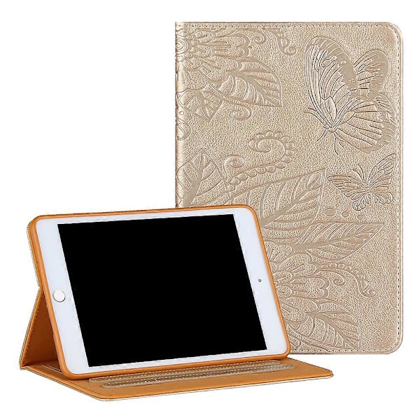 Mönsterpräglad Fullständigt Skydd Läder Tablet Skyddsskal för iPad Mini 1/2/3/4/(2019) 7.9 tum - Svart GS Gold
