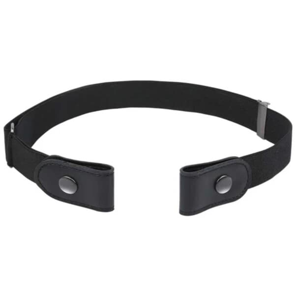 Elastisk belte uten spenne Dame Svart svart black