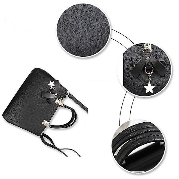 Damhandväska axelväska, PU-läder damhandväskor, dam stilren PU axelväska, crossbody väska, presenter till kvinnor med många fack GS