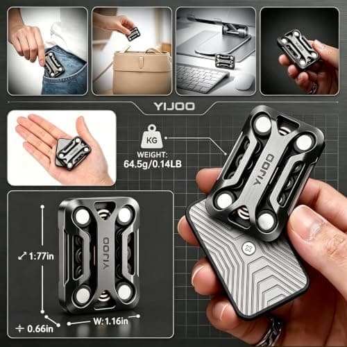Magnetisk metall Fidget Slider uthulet mekanisk EDC skyteblokk Black