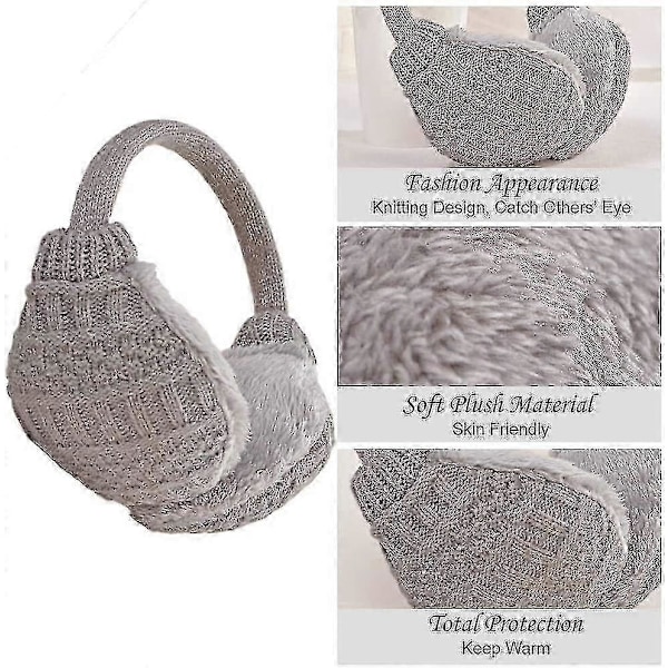 Öronmuffar Dam Flickor Herr Skidtillbehör Fluffiga Vikbara Polar Fleece Tyg GS