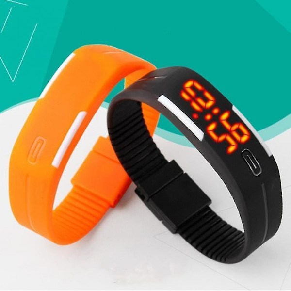 Fashionabla Barns Smartklocka LED Barnsportklocka Herr- och Damklockor för Pojkar -Q493 GS green