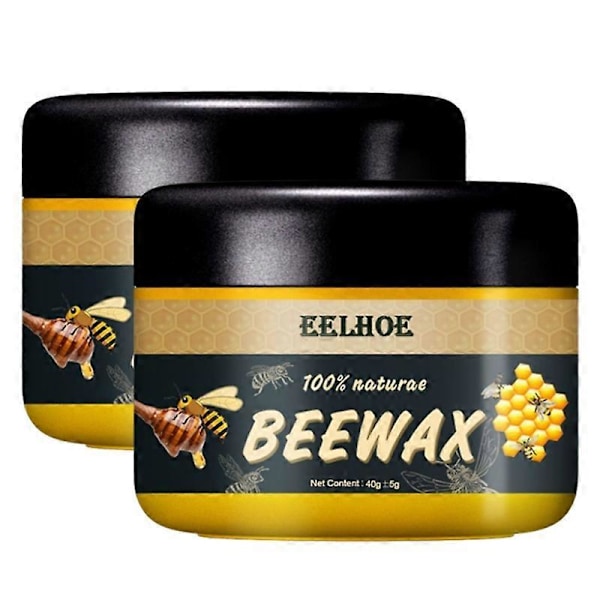 2x Trävård Säsong Beewax Massivt Trä Underhåll Rengöring Polerad Vård Bivax Vattentät Slitstark Vax Möbelvård GS