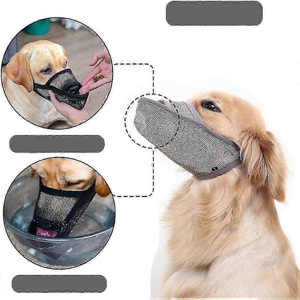 Nylon Hundekurv til Små, Mellemstore og Store Hunde, Luftigt Mesh Materiale (XXS, Grå) XS