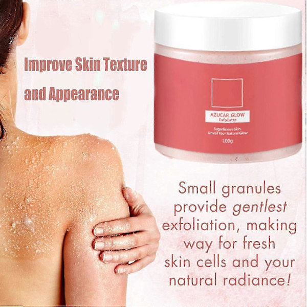 Glow Exfoliator, Exfolierande Skrubb för Ansikte, Sockerskrubb för Ansiktet, Gör Huden Mjuk, Förbättrar Hudens Struktur, Exfolierar Skonsamt 1Pcs