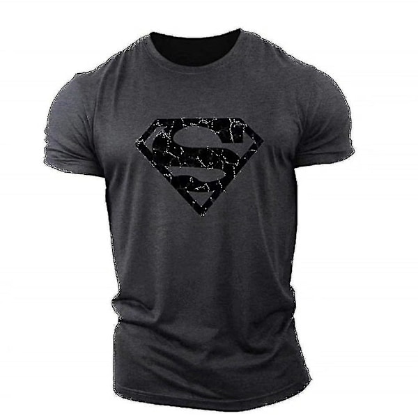 Superman Vascular Gym Träning Top Short Sleeve T-Shirt Gray S