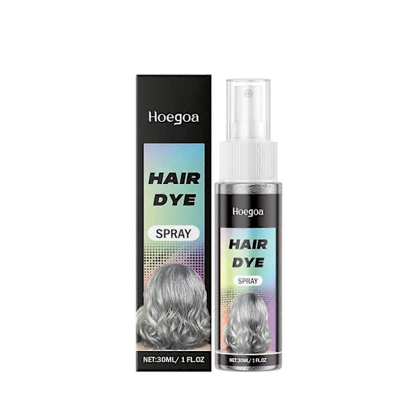 Hoegoa Grå Temporär Hårspray Naturlig Mild Färg Hårfärg Mode Hårfärg Frisör Agent 30Ml