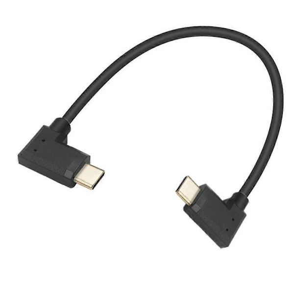 90 Graders Vinkel Typ C till Typ C Kabel Hane till Hane 10gbps Snabb Dataöverföring 0.3m