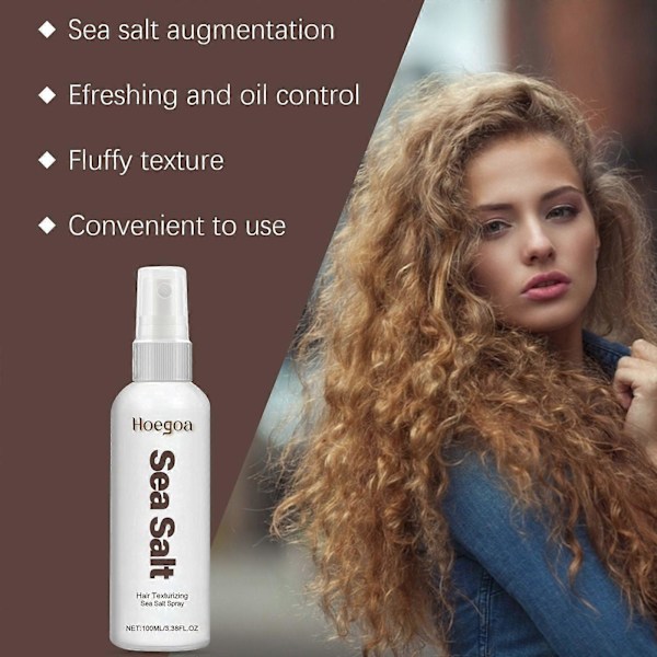 Hoegoa Havssalt Torrshampoo Spray Lazy Man Fluffy Hårgel Uppfriskande Avfettande Hår Leave-In Styling Torrshampoo 100Ml