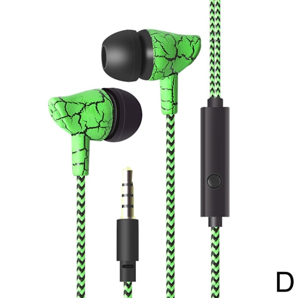 Hörlurar med mikrofon, in-ear-hörlurar, trådbunden volymkontroll green One-size