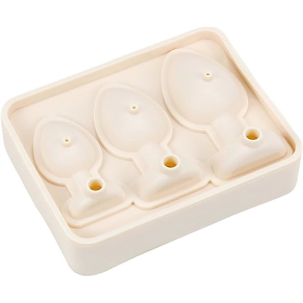 Prank Butt Plug Formede Isterningebakker, Sjov Silikoneform til DIY Kage Chokolade Slik {LGL} Beige