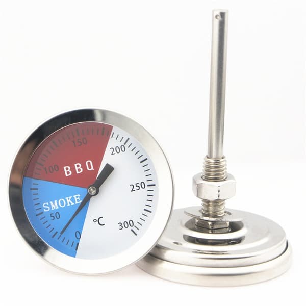 300℃ 2'' stål grillrøyker grilltermometer temperatur