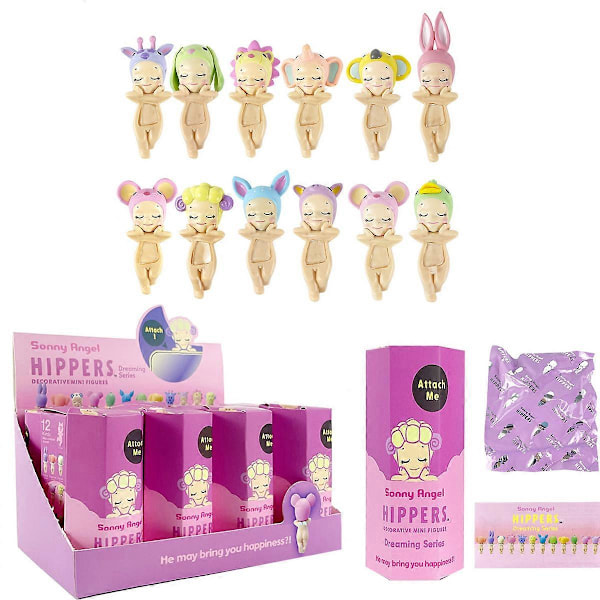 Sonny Angel Hippers Djurserie Helande Trendiga Bil Mobiltelefon Ornament Dumplings Barnleksaker Julklapp