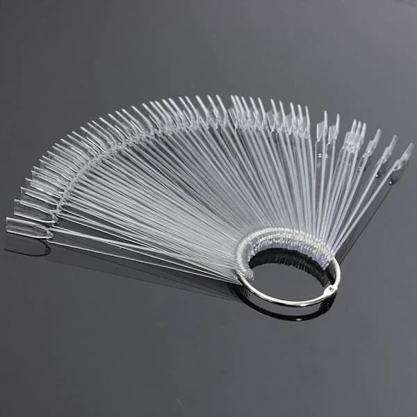 Display tips, praktisk prøvekort / display med tips i plexiglas Transparent
