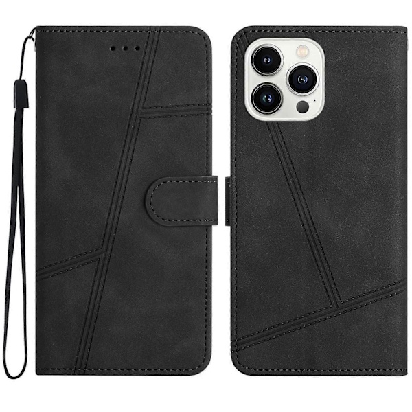 Sytt Läderfodral för iPhone 16 Pro Max Black