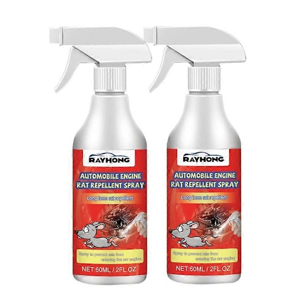 2x Råttavvisande Spray för Inomhusbruk Hushåll Bilmotor 60ml