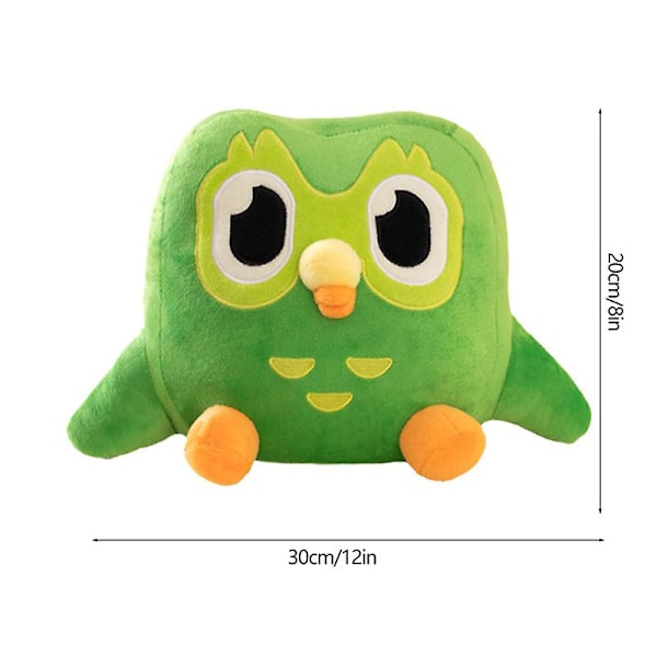 Grön Duolingo Uggla Plyschleksak Duo Plysch av Duo Ugglan Tecknad Anime Uggla Docka [DB] one size
