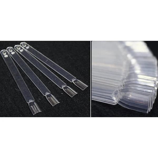 Display tips, praktisk prøvekort / display med tips i plexiglas Transparent