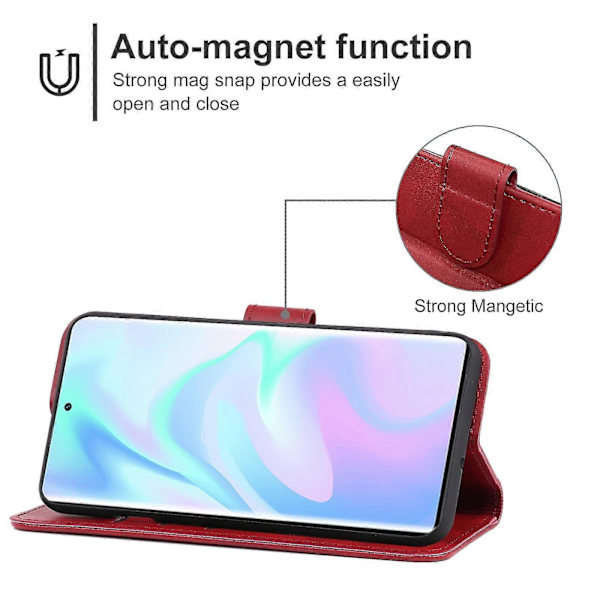 Pu-puhelinkotelo ZTE Axon 30 Ultra 5G / Axon 30 Pro+ 5G -puhelimelle Red