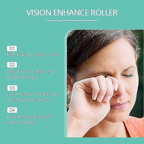 Synsforbedrende roll-on til kvinder og mænd, naturlige ingredienser, øjenroll-on til mænd og kvinder 3pcs