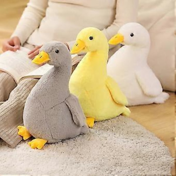 Mjukisdjur Gul Anka Tecknad Kudde Mjukt Djur Gosedjur Mjuk Kramleksak Mjukisdjur Säng Soffa Ryggkudde (30cm) GS