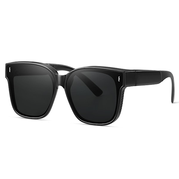 Bestseller!!! Vikbara Solskydd Solglasögon Över Glasögon Matt Svart GS black