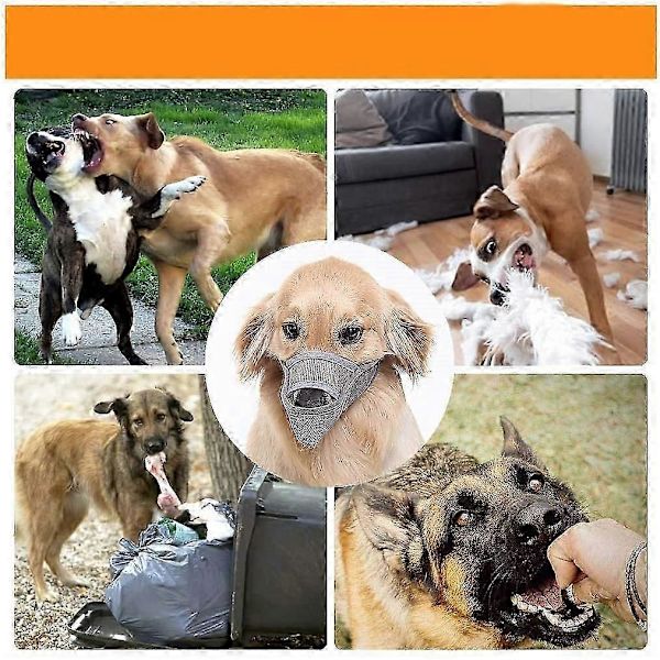 Nylon Hundekurv til Små, Mellemstore og Store Hunde, Luftigt Mesh Materiale (XXS, Grå) XS