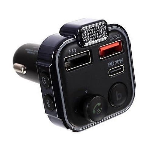 Bluetooth FM-sender og oplader 20w - Til bilen - Biloplader