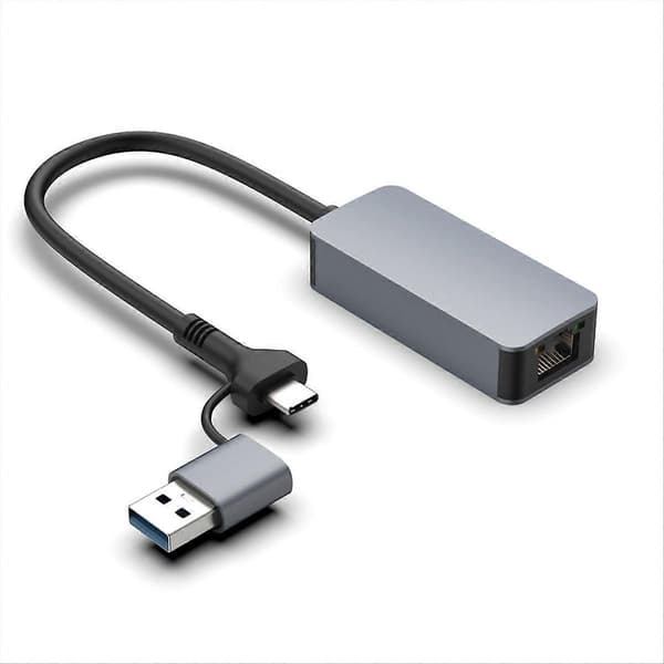 2500 Mbps nettverkskort USB C Type-C Ethernet til RJ45 kablet adapter AC