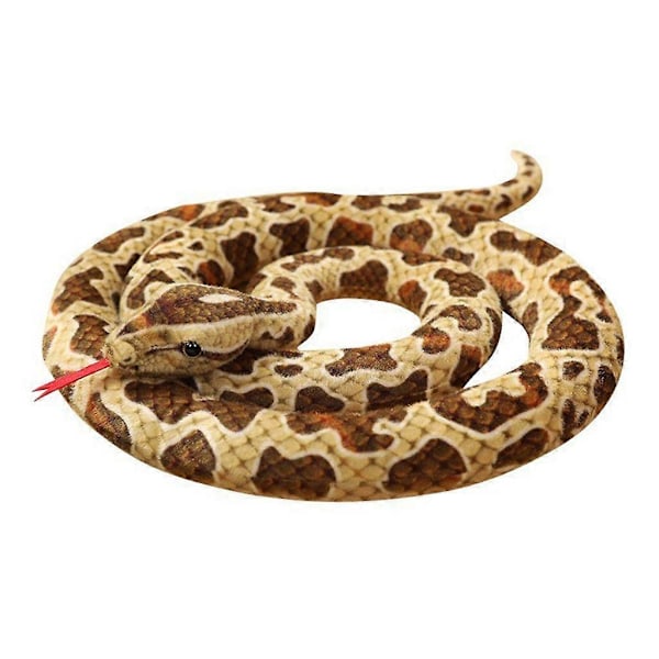 Realistisk Orm Plyschleksak 100cm Långt Gosedjur Orm För Barn och Klassrumsbruk Brown pied snake