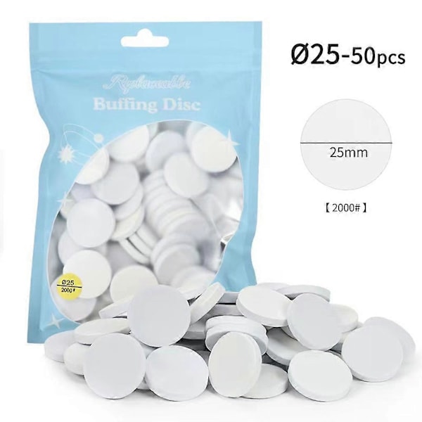 Nagelpoleringspad Självhäftande Utbytbar Sandpapper Poleringsfil Slippad 25mm