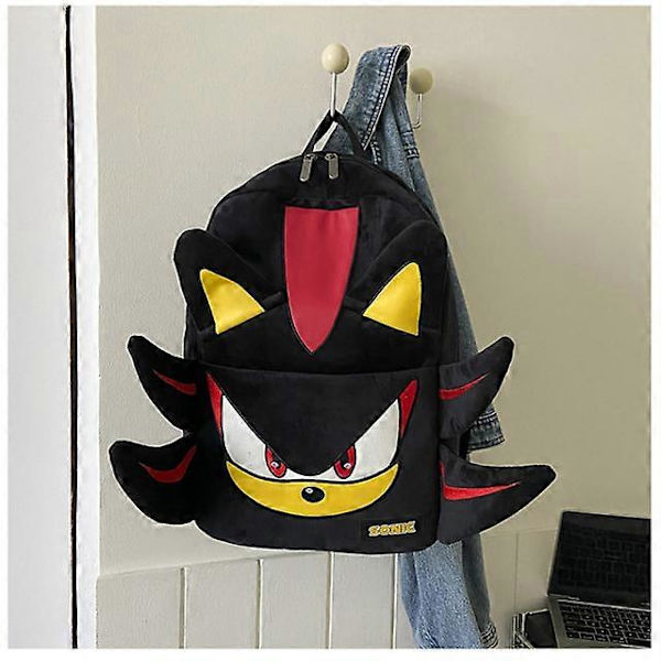 Sonic Rygsæk Shadow The Hedgehog 3D Plys Rygsæk Børne Studenter Taske
