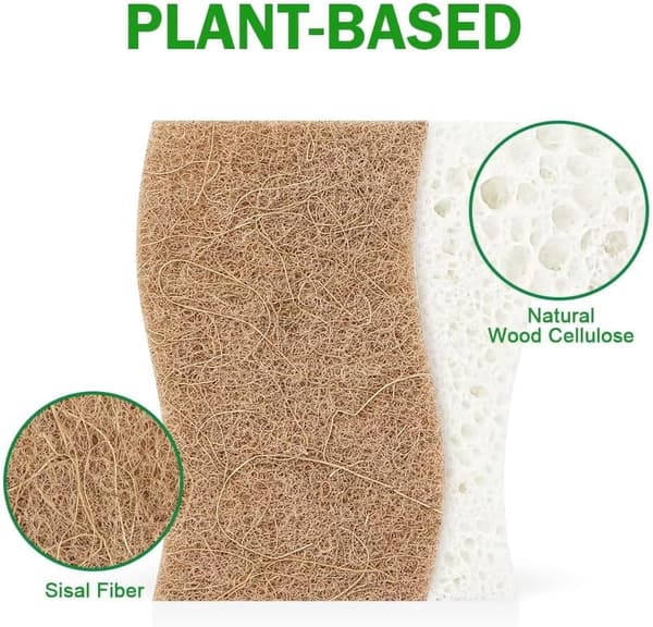 AIDEA 12 stk. Naturlig cellulose svamp til opvask