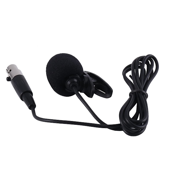 Professionell Lavalier Slipsnål Kondensatormikrofon 4-polig Mic för Bodypack 4-polig XLR GS