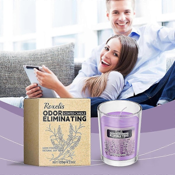Lavendeldoftljus - Aromaterapiljus, Lavendelljus för Hemdoft, Jul- och Födelsedagspresentljus för Kvinnor och Mammor 2pcs
