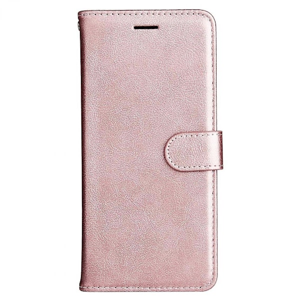 PU + TPU-fodral med stöd i enfärgad design, reptåligt roséguld för din Motorola Edge 20 Pro